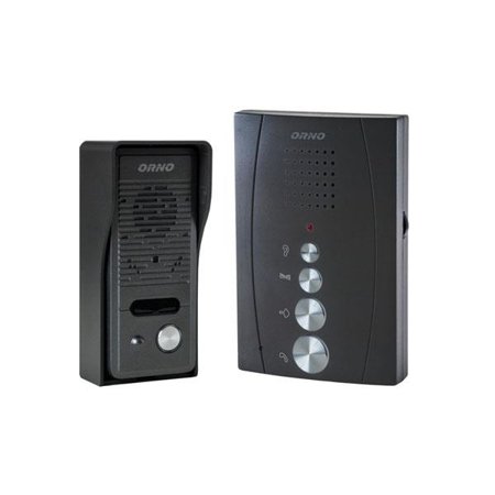 Sada domovního telefonu jednojednotkový, bezsluchátkový, ELUVIO, černá, OR-DOM-RE-914/B, Orno