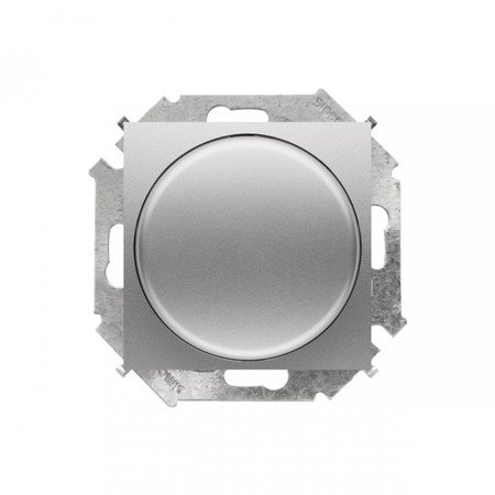 Stmívač do stmívatelných LED, přítlačný a otočný, jednonásobný hliník Kontakt Simon 15
