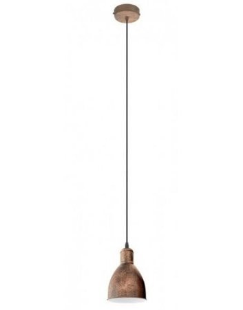 Závěsná lampa PRIDDY 1 měděná E27 60W 15,5cm 49492 EGLO